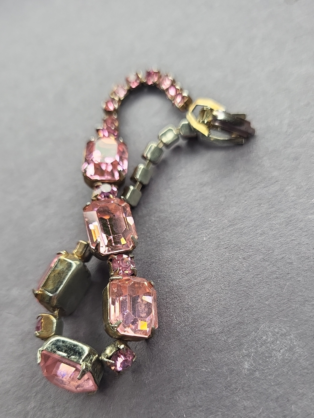 Pink Crystal Link Bracelet - Picture 3 of 4